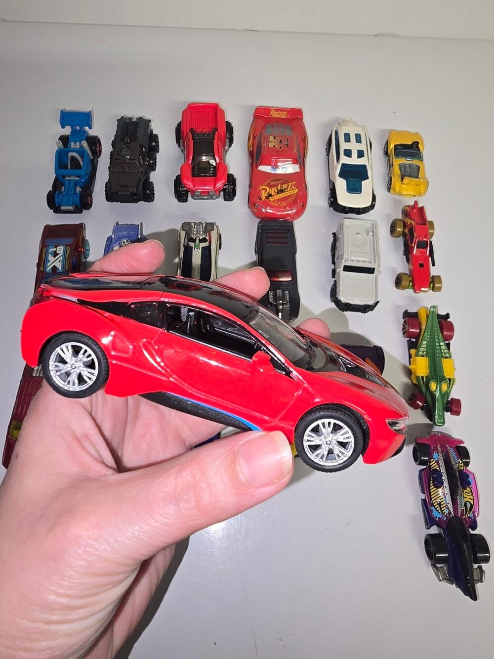 Red Kids Toy Sports Car - Die-Cast Racing Vehicle Set Of 20